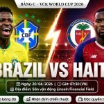 Nhận định soi kèo Brazil vs Haiti (07h30 ngày 20/06) tại bảng C World Cup 2026, trực tiếp trên Xoilac TV.